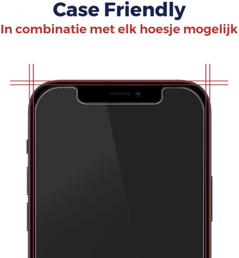 Rosso iPhone XR / 11 Tempered Glass met Installatietray Case Friendly afbeelding 4