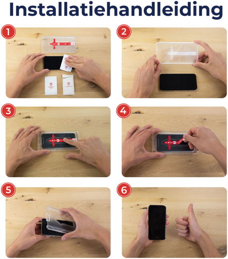 Rosso iPhone XS Max Tempered Glass met Installatietray Case Friendly afbeelding 8