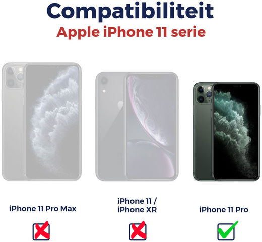 Rosso iPhone 11 Pro Tempered Glass met Installatietray Case Friendly afbeelding 11