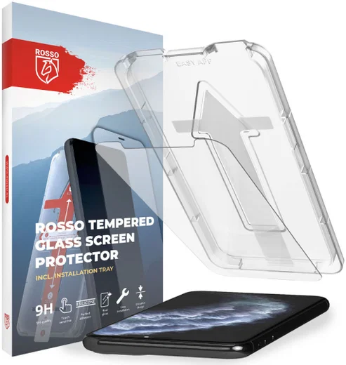 Rosso iPhone 11 Pro Max Tempered Glass Installatietray Case Friendly afbeelding 1