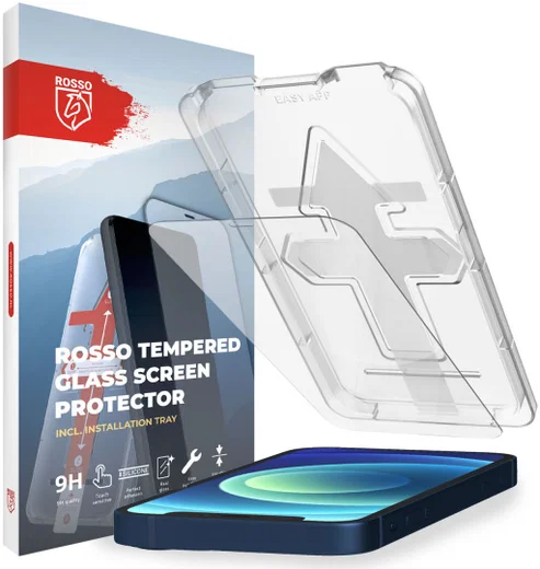Rosso iPhone 12 Mini Tempered Glass met Installatietray Case Friendly afbeelding 1