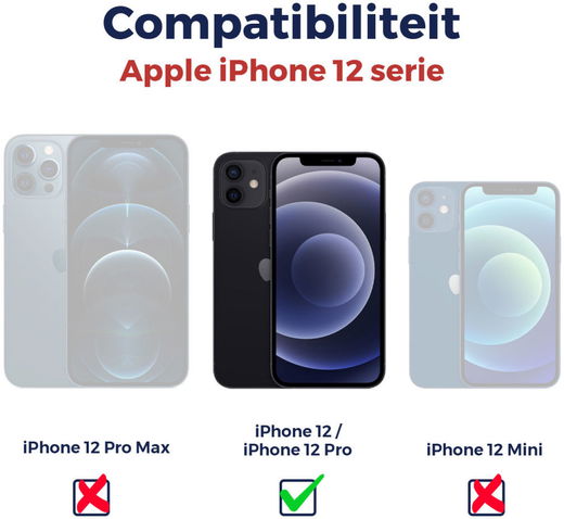 Rosso Apple iPhone 12 / 12 Pro Tempered Glass met Installatietray afbeelding 12