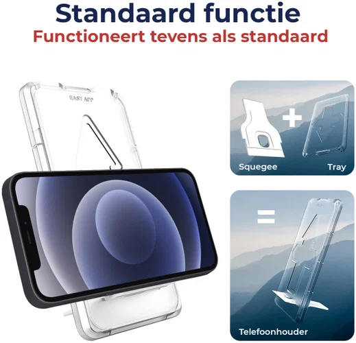 Rosso iPhone 12 Pro Max Tempered Glass Installatietray Case Friendly afbeelding 5