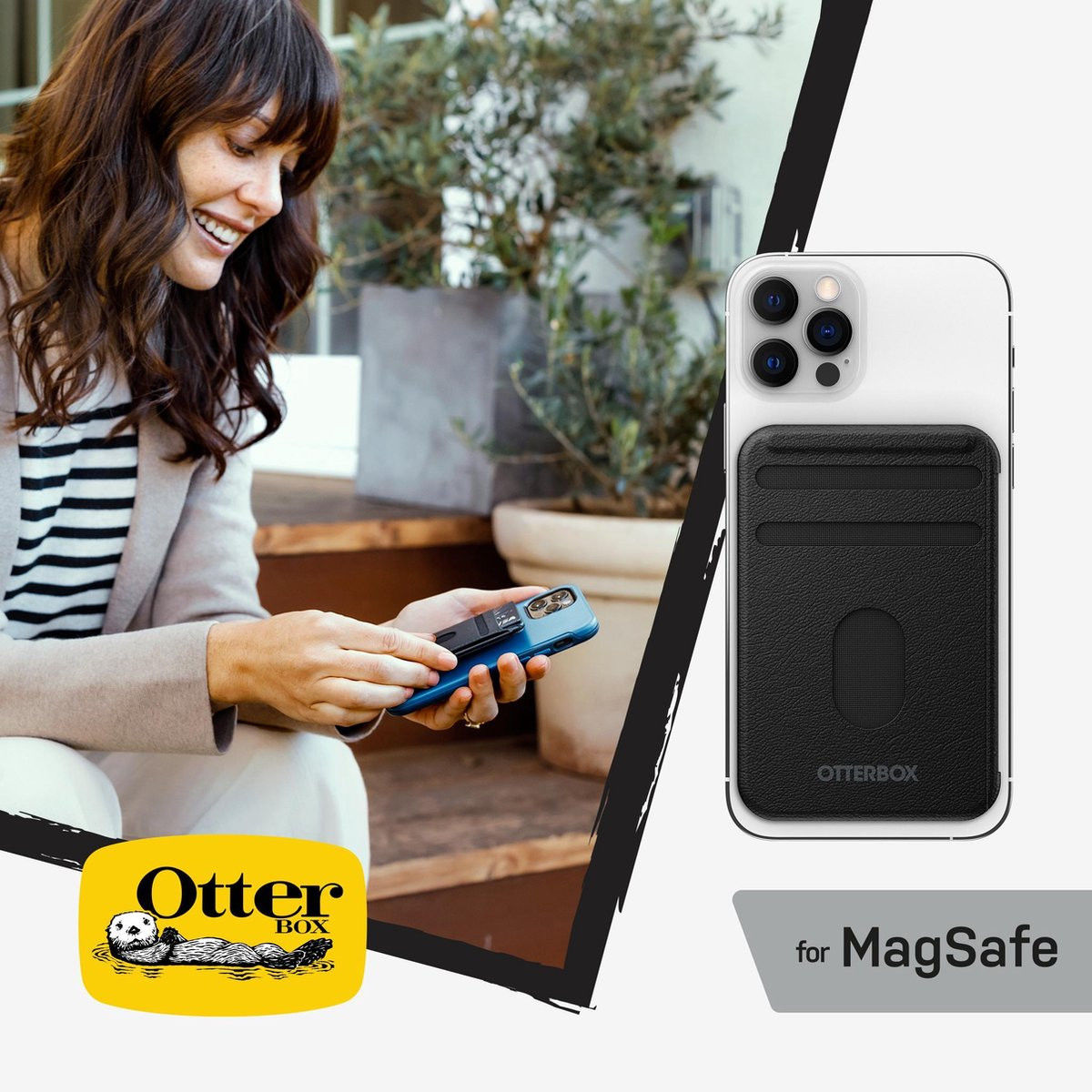 OtterBox MagSafe Kaarthouder Magnetische Wallet Zwart afbeelding 4