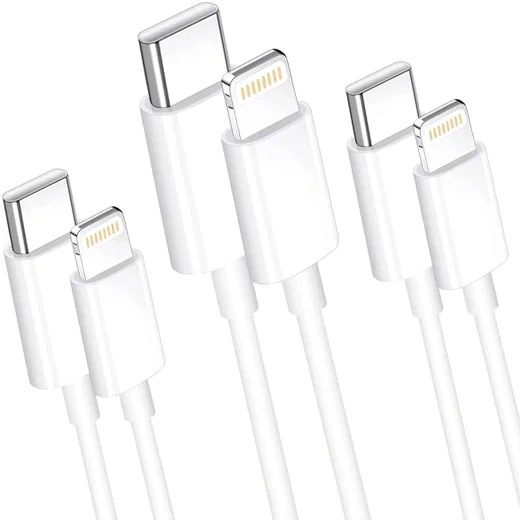 USB-C naar Apple Lightning iPhone / iPad Kabel 1 Meter - Triple Pack afbeelding 1