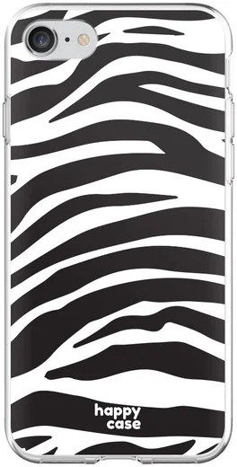 HappyCase iPhone SE 2020/2022 Hoesje Flexibel TPU Zebra Printje afbeelding 4