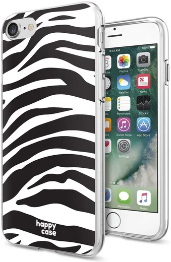 HappyCase iPhone SE 2020/2022 Hoesje Flexibel TPU Zebra Printje afbeelding 5