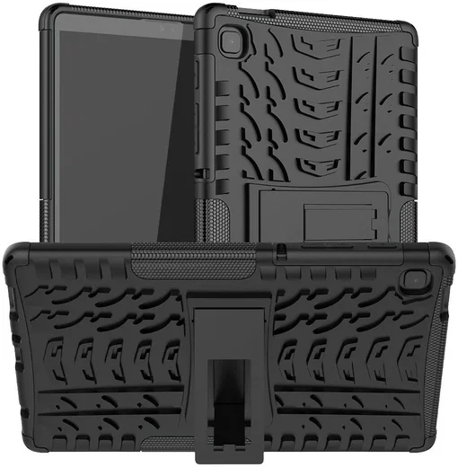 Samsung Galaxy Tab A7 Lite Hoes Robuust Hybride Back Cover Zwart afbeelding 1