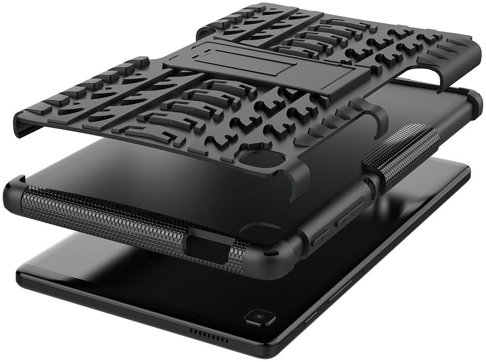 Samsung Galaxy Tab A7 Lite Hoes Robuust Hybride Back Cover Zwart afbeelding 6