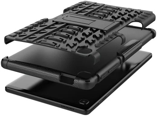 Samsung Galaxy Tab A7 Lite Hoes Robuust Hybride Back Cover Zwart afbeelding 6