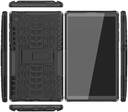 Samsung Galaxy Tab A7 Lite Hoes Robuust Hybride Back Cover Zwart afbeelding 7