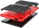 Samsung Galaxy Tab A7 Lite Hoes Robuust Hybride Back Cover Rood afbeelding 6