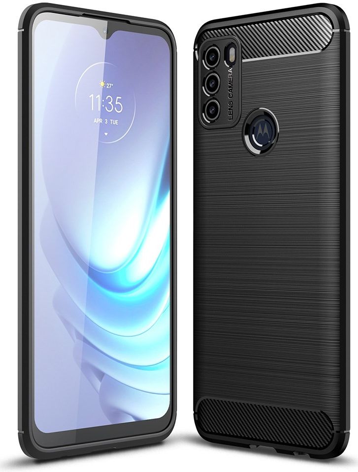 Motorola Moto G50 Hoesje Geborsteld TPU Flexibele Back Cover Zwart afbeelding 11