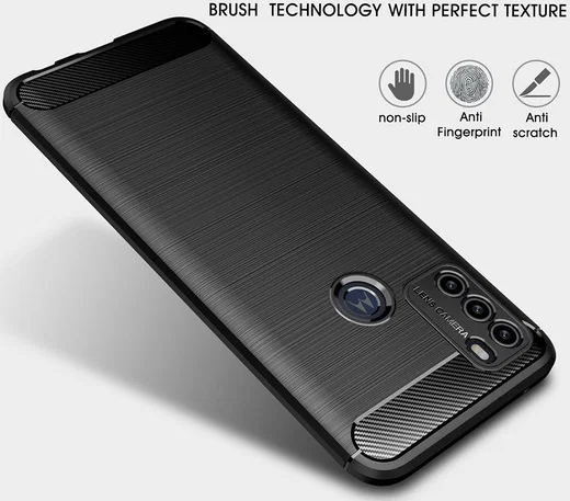 Motorola Moto G50 Hoesje Geborsteld TPU Flexibele Back Cover Zwart afbeelding 5