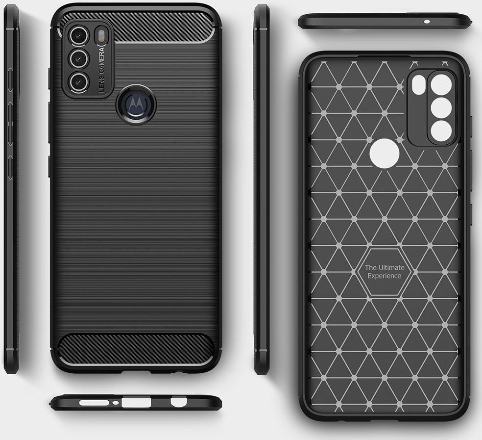 Motorola Moto G50 Hoesje Geborsteld TPU Flexibele Back Cover Zwart afbeelding 10
