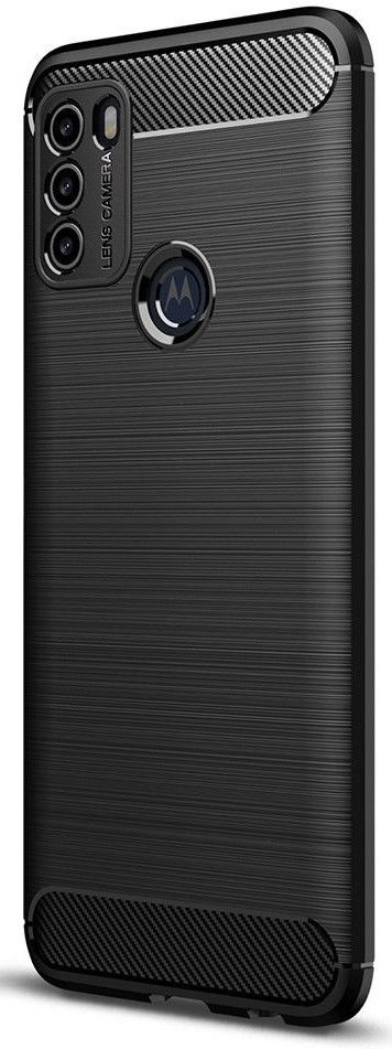 Motorola Moto G50 Hoesje Geborsteld TPU Flexibele Back Cover Zwart afbeelding 1