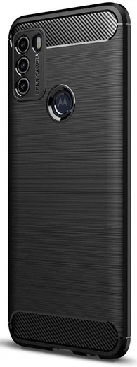 Motorola Moto G50 Hoesje Geborsteld TPU Flexibele Back Cover Zwart afbeelding 1