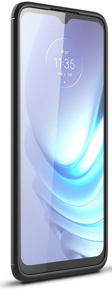 Motorola Moto G50 Hoesje Geborsteld TPU Flexibele Back Cover Zwart afbeelding 2