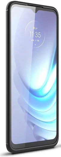 Motorola Moto G50 Hoesje Geborsteld TPU Flexibele Back Cover Zwart afbeelding 2