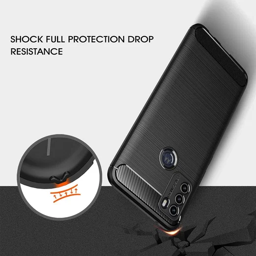 Motorola Moto G50 Hoesje Geborsteld TPU Flexibele Back Cover Blauw afbeelding 8