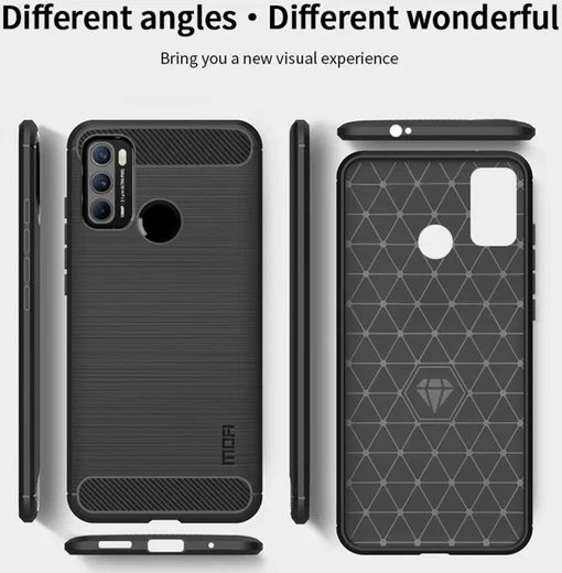 MOFI Motorola Moto G60 Hoesje Geborsteld TPU Back Cover Zwart afbeelding 5