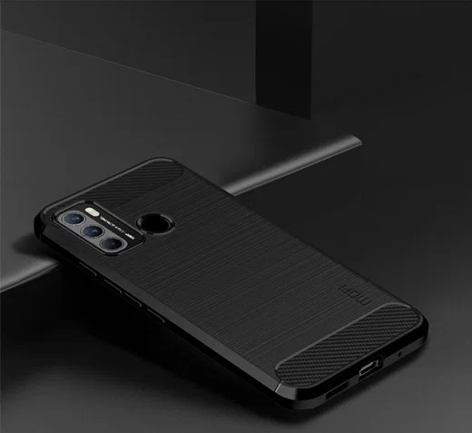 MOFI Motorola Moto G60 Hoesje Geborsteld TPU Back Cover Zwart afbeelding 4