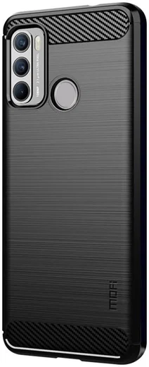 MOFI Motorola Moto G60 Hoesje Geborsteld TPU Back Cover Zwart afbeelding 2