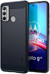 MOFI Motorola Moto G60 Hoesje Geborsteld TPU Back Cover Blauw afbeelding