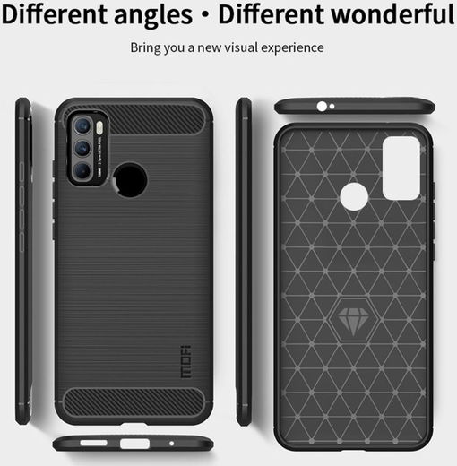 MOFI Motorola Moto G60 Hoesje Geborsteld TPU Back Cover Blauw afbeelding 5