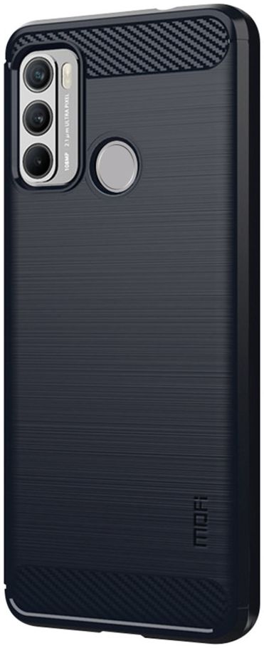 MOFI Motorola Moto G60 Hoesje Geborsteld TPU Back Cover Blauw afbeelding 2