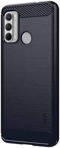 MOFI Motorola Moto G60 Hoesje Geborsteld TPU Back Cover Blauw afbeelding 2