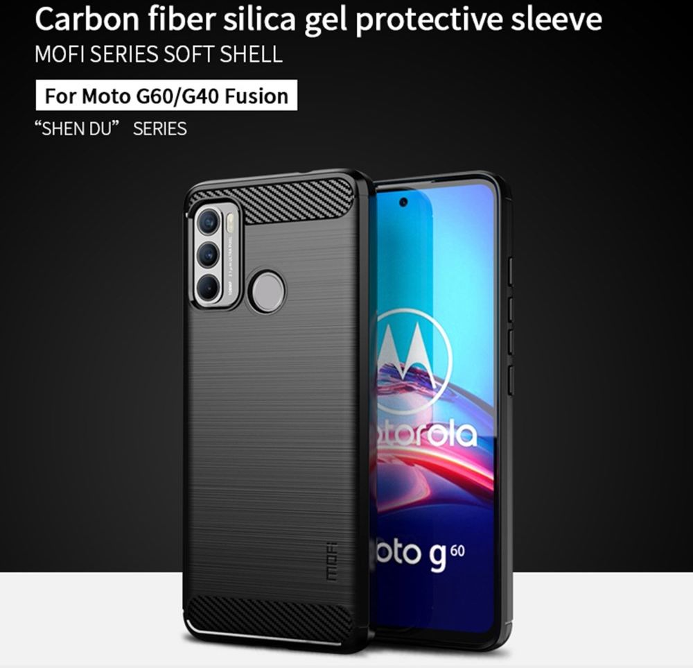 MOFI Motorola Moto G60 Hoesje Geborsteld TPU Back Cover Blauw afbeelding 6