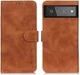 KHAZNEH Google Pixel 6 Pro Hoesje Retro Wallet Book Case Bruin afbeelding 2