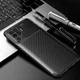 Oppo A94 Hoesje Siliconen Carbon TPU Back Cover Zwart afbeelding 5