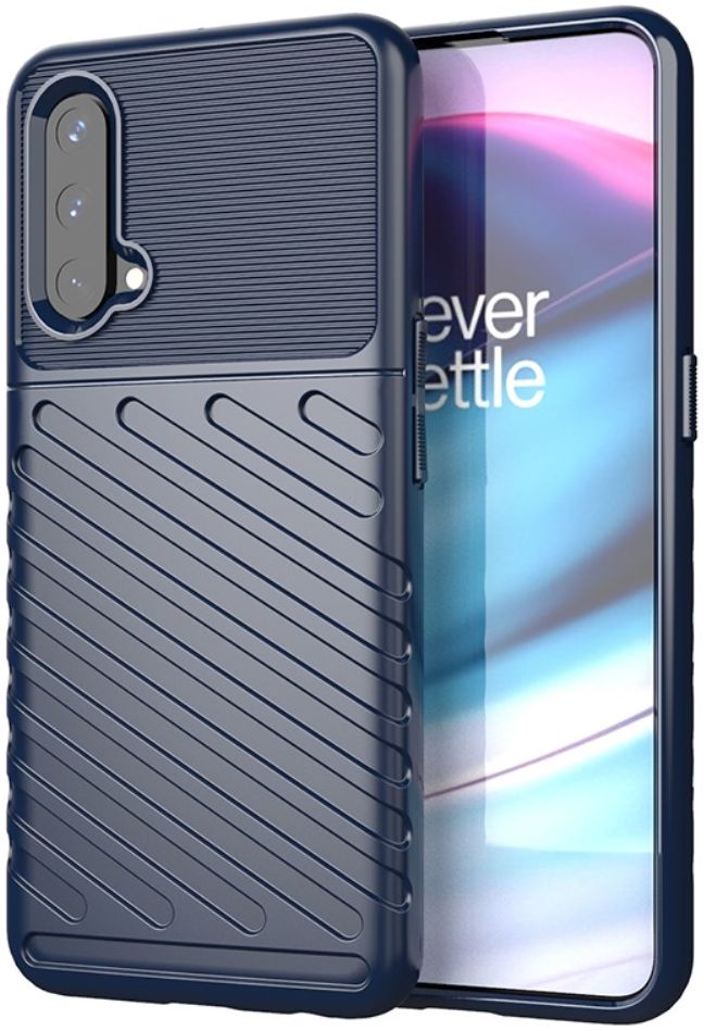 OnePlus Nord CE 5G Hoesje TPU Thunder Design Blauw afbeelding 1