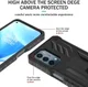 Oppo A54 5G / A74 5G Hoesje Hybride Back Cover met Kickstand Zwart afbeelding 3