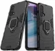 OnePlus Nord CE 5G Hoesje met Metalen Magnetische Ring Kickstand Zwart afbeelding 2