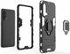 OnePlus Nord CE 5G Hoesje met Metalen Magnetische Ring Kickstand Zwart afbeelding 9