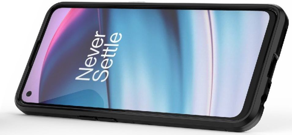 OnePlus Nord CE 5G Hoesje met Metalen Magnetische Ring Kickstand Zwart afbeelding 4