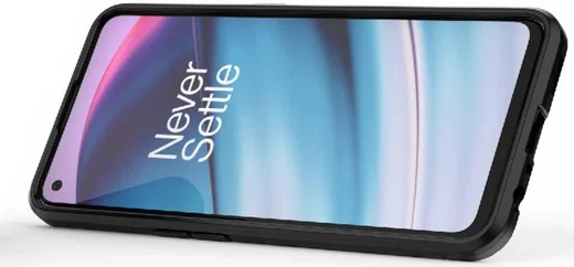 OnePlus Nord CE 5G Hoesje met Metalen Magnetische Ring Kickstand Zwart afbeelding 4