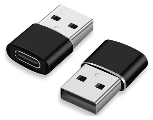 Universele USB-A naar USB-C Converter/Adapter Zwart afbeelding 2
