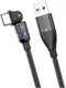 2-in-1 USB-A / USB-C naar USB-C Kabel 60W Power Delivery 2M Zwart afbeelding 1