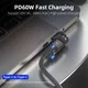 2-in-1 USB-A / USB-C naar USB-C Kabel 60W Power Delivery 2M Paars afbeelding 4