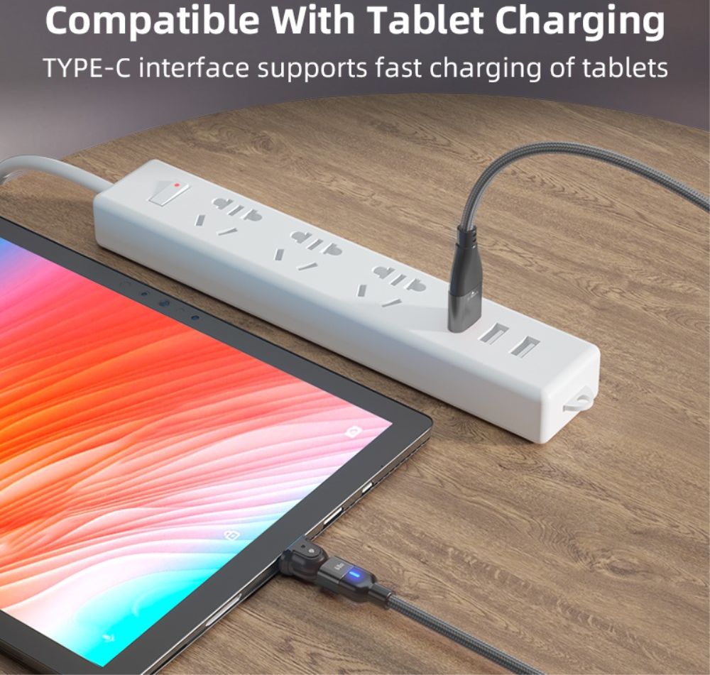 2-in-1 USB-A / USB-C naar USB-C Kabel 60W Power Delivery 2M Paars afbeelding 14