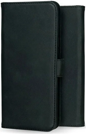Rosso Deluxe Apple iPhone 13 Pro Hoesje Echt Leer Book Case Zwart afbeelding 14