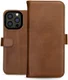 Rosso Deluxe Apple iPhone 13 Pro Hoesje Echt Leer Book Case Bruin afbeelding 12
