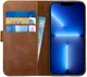 Rosso Deluxe Apple iPhone 13 Pro Hoesje Echt Leer Book Case Bruin