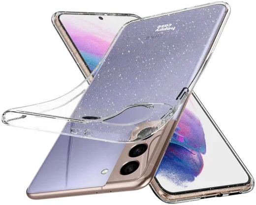 HappyCase Samsung Galaxy S21 Hoesje Flexibel TPU Glitter Print afbeelding 4
