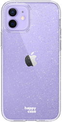 HappyCase Apple iPhone 12 / 12 Pro Hoesje Flexibel TPU Glitter Print afbeelding