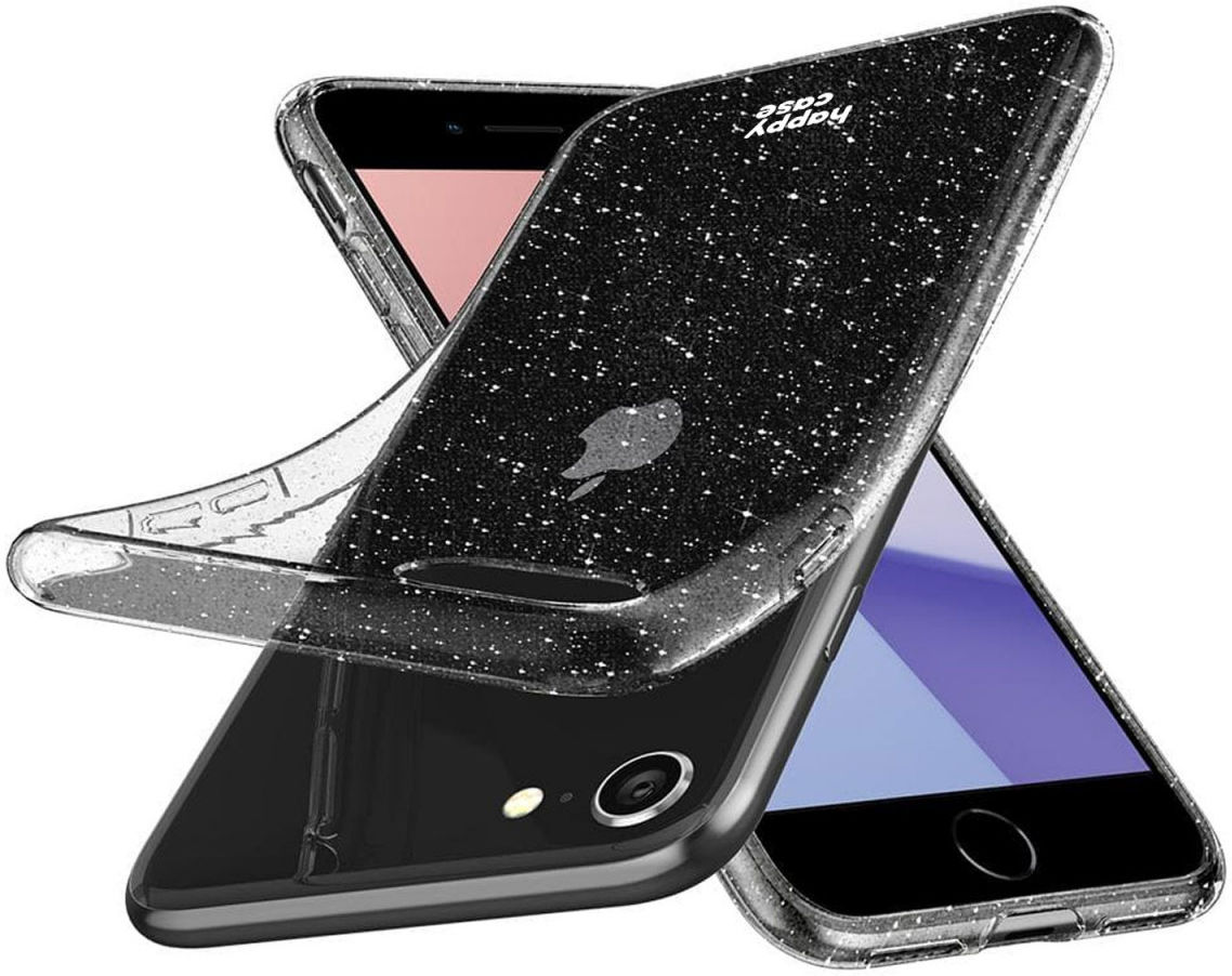 HappyCase iPhone SE 2020/2022 Hoesje Flexibel TPU Glitter Print afbeelding 4